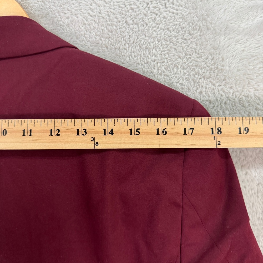 NEW EXPRESS Mens 36R Slim Fit Burgundy Red Blazer Jacket Suit Coat Casual Preppy - Picture 12 of 13